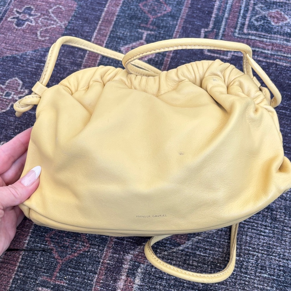 Mansur Gavriel Mini Cloud clutch in Yellow